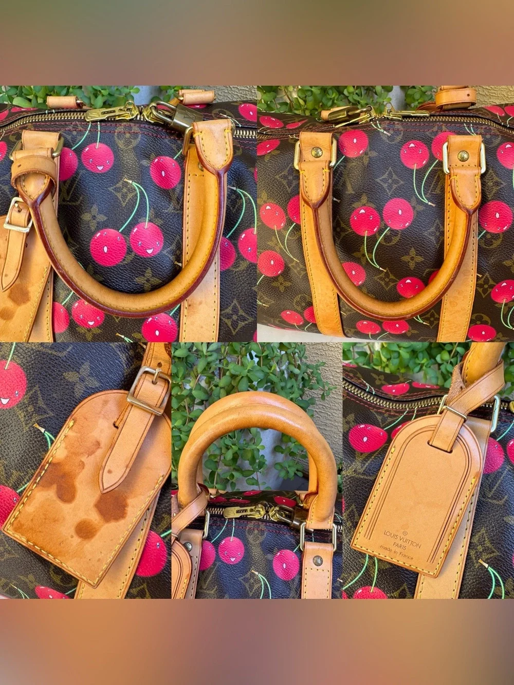 Louis Vuitton x Takashi Murakami Vintage Cherry Keepall 45